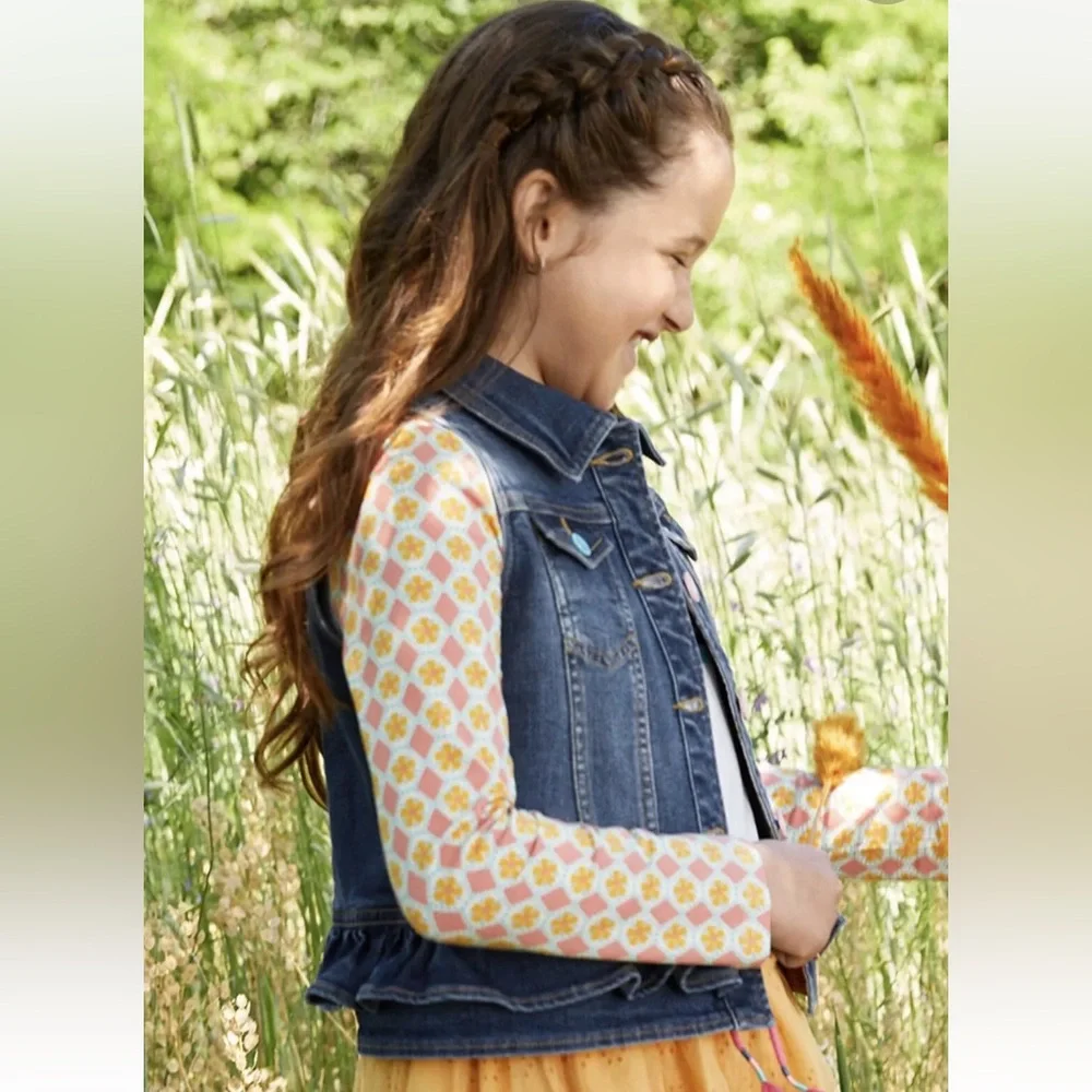 Matilda Jane Girls Denim Ruffles Vest